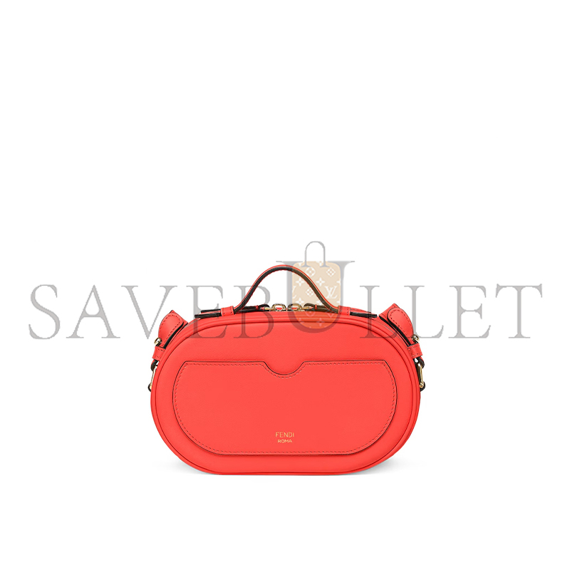 F**di mini camera case leather red 8bs058ahsbf0c3q (21*12.5*7cm)